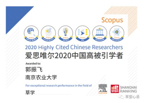 恭賀三賢登榜，共繪草學(xué)新篇——中國學(xué)者榮膺愛思唯爾2020高被引榮譽(yù)慶典活動策劃
